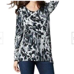 Susan Graver Weekend Printed Rayon Jersey Knit Tunic 8174